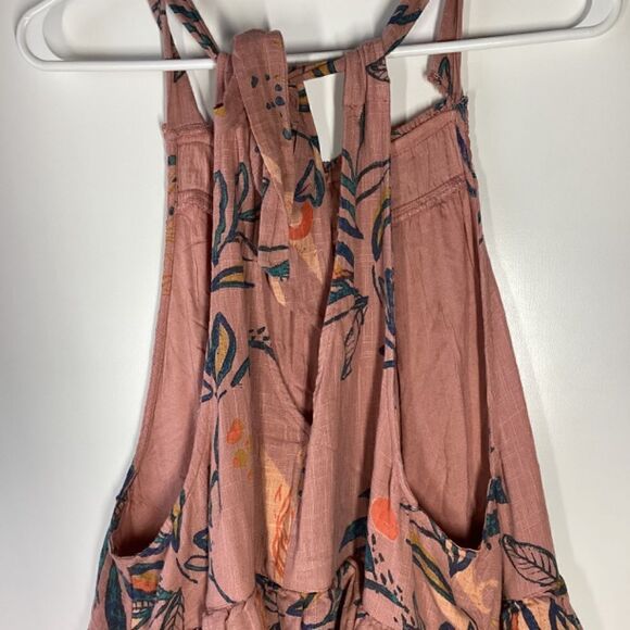 Free People Anita Floral Boho Maxi Dress Mauve Orange - Picture 9 of 16